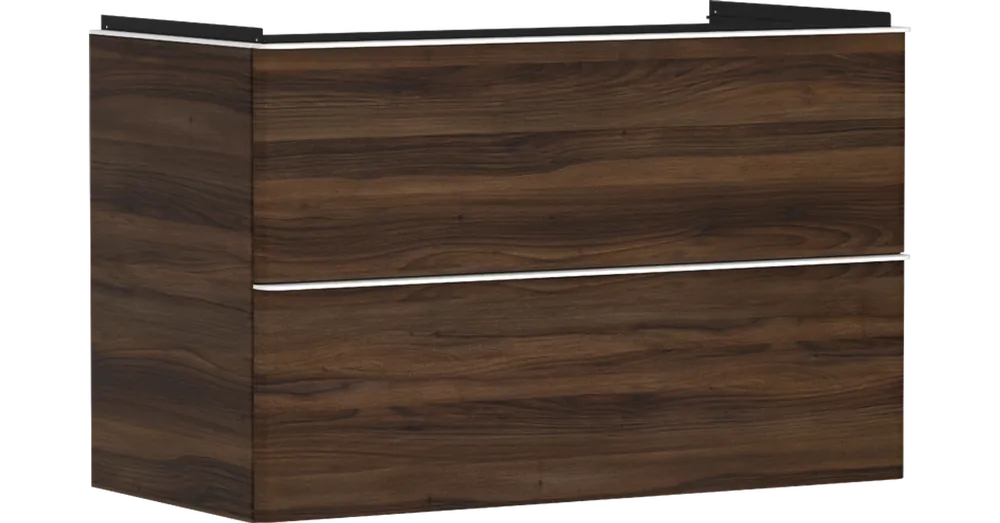 Hansgrohe Xelu Q Mosdószekrény 980/475, sötét dió színű, 2 fiókkal, normál mosdókhoz 54034700 Utolsó esély