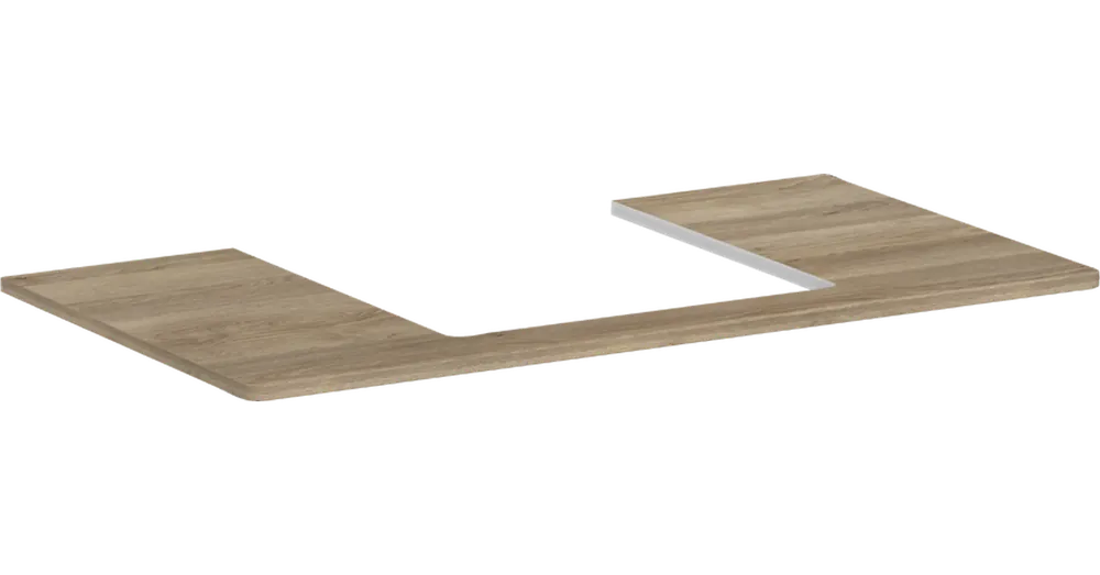 Kedvezményes ár Hansgrohe Xelu Q Pultlap konzolos szekrényhez 980/550 középkivágással, ráültetett mosdótálhoz 500/480 54095230