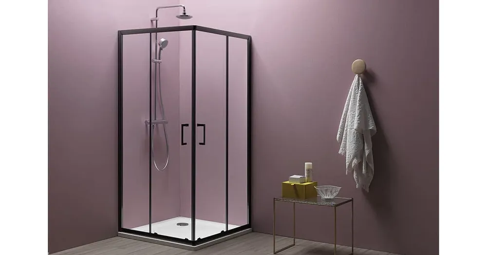 Kolpa-San Eco Quat TKK 80x80 cm szögletes zuhanykabin matt fekete 515230 Biztonságos vásárlás