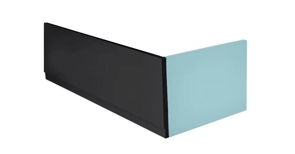 SAPHO POLYSAN PLAIN 160, előlap, bal, 160x59cm, matt fekete (72606.21) Árengedmény