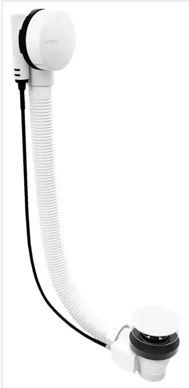 Sapho POLYSAN MARBLE kád le- és túlfolyó, bovdenes, 800mm, fehér Utolsó esély