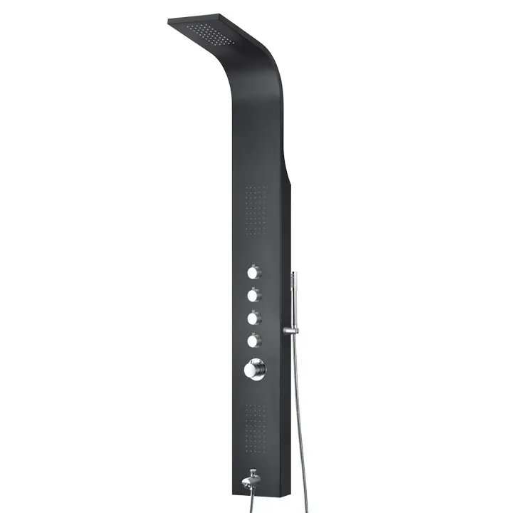 Mariner Black Matt termosztátos zuhanypanel Expressz kézbesítés