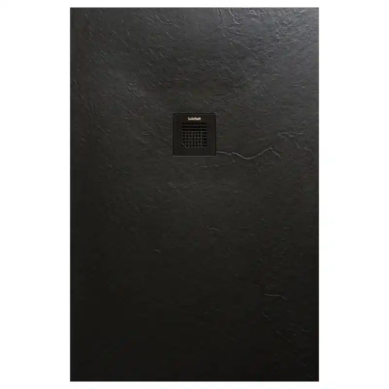 AREZZO design SOLIDSoft zuhanytálca 206x90 cm, FEKETE, színazonos lefolyóval (2 doboz) Árengedmény