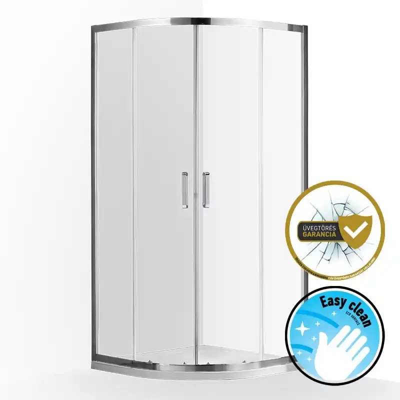 Caprera 2 tolóajtós íves zuhanykabin, Easy Cleannel Gyors szállítás