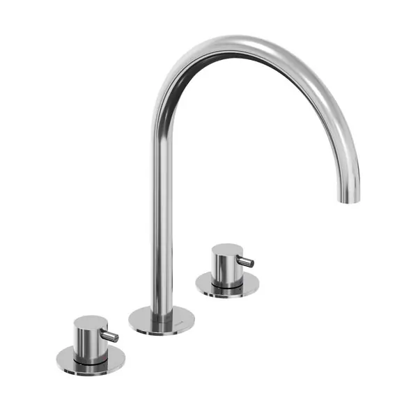 Kiárusítás ESPIRIT 270 MM HÁROMFURATOS ÁLLÓ MOSDÓCSAPTELEP, Chrome
