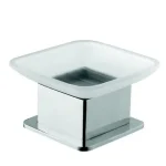 Azonnali szállítás BEMETA PLAZA Álló szappantartó, üveg, 85x55x85mm, króm (140108191)