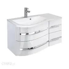 Expressz kézbesítés OPAL Fürdőszoba szekrény 90 cm méretben fényes fehér színben 900x500x440 balos (mosdó nélkül)