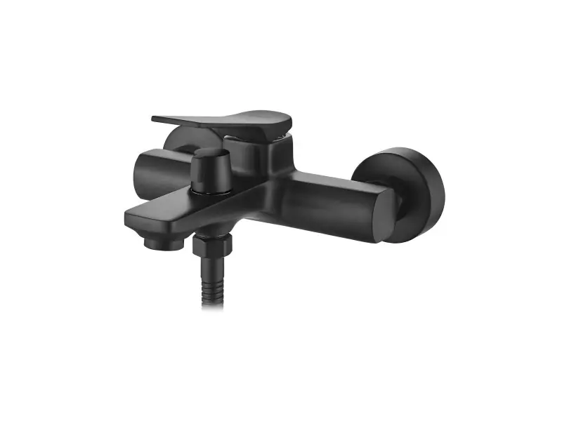 Kedvezmény Invena NERI BLACK kádcsaptelep, fali, zuhanyszett nélkül, fekete, waterplating bevonat