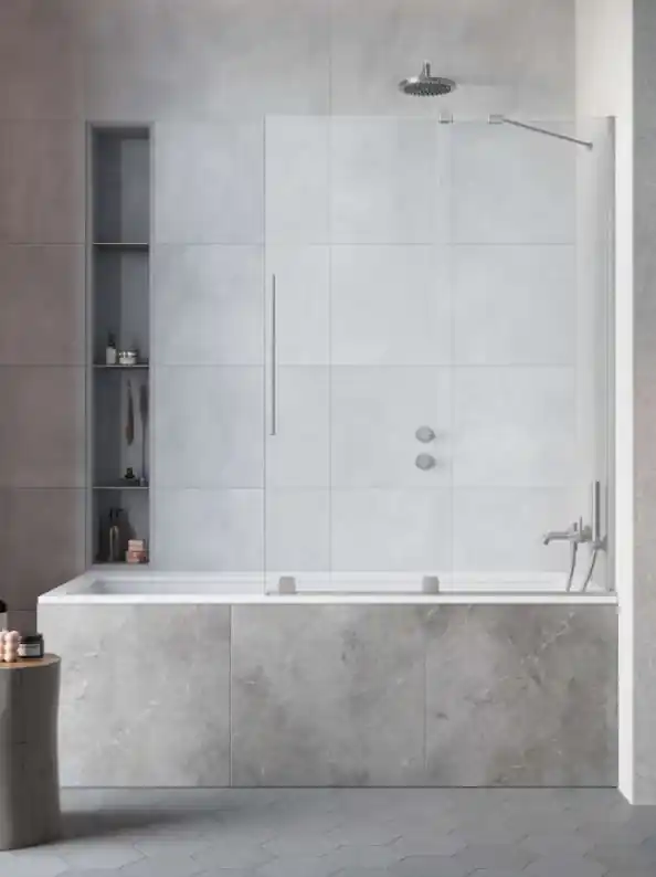 Radaway Furo Brushed Nickel PND II szálcsiszolt króm kádparaván Prémium