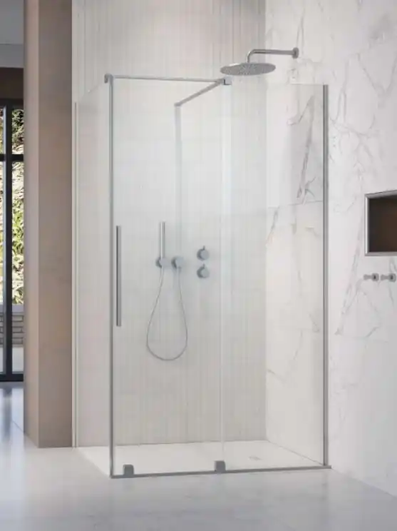 Népszerű Radaway Furo Brushed Nickel KDJ szögletes szálcsiszolt króm zuhanykabin