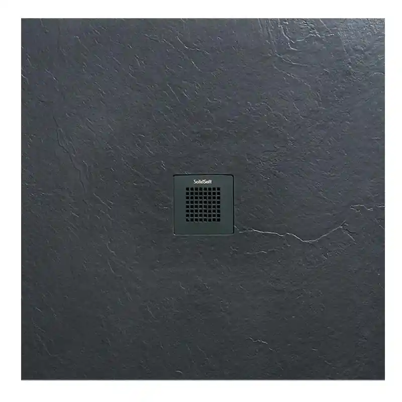 Szuper ajánlat AREZZO design SOLIDSoft zuhanytálca 80x80 cm, ANTRACIT színazonos lefolyóval