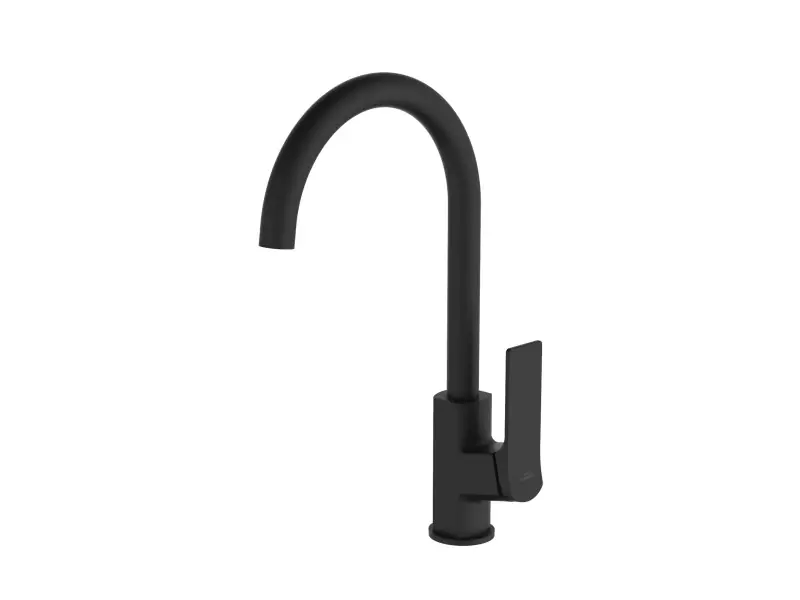 Invena NERI BLACK konyhai csaptelep, álló, fekete, waterplating bevonat Prémium