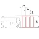 Vásárlói kedvenc Roltechnik toldóprofil Elegant line és tower line TR2, TDXX, TB zuhanykabinokhoz