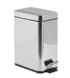 Biztonságos fizetés AQUALINE SIMPLE LINE szögletes szemetes, 140x305x250mm, 5l, fényes inox (GAQ005)