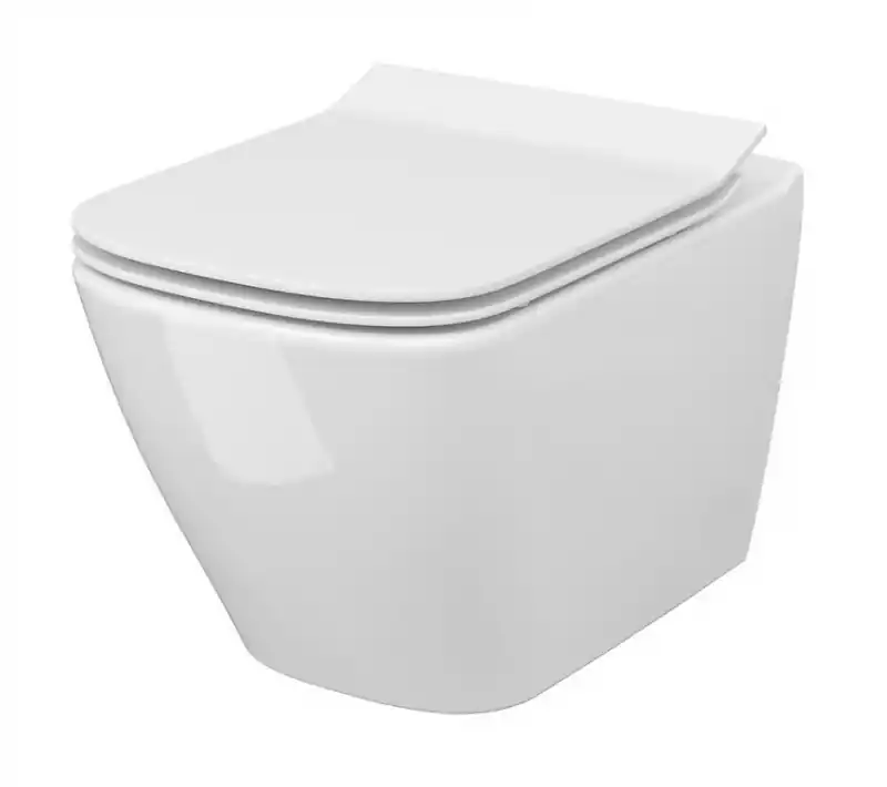 City perem nélküli szögletes fali wc szett (Rejtett rögzitéssel, mélyöblités) soft close ülőkével Vásárlói kedvenc