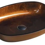 Exkluzív ajánlat BEAUTY KVAORE üvegmosdó, 54x11x39,5 cm, réz (TY223)