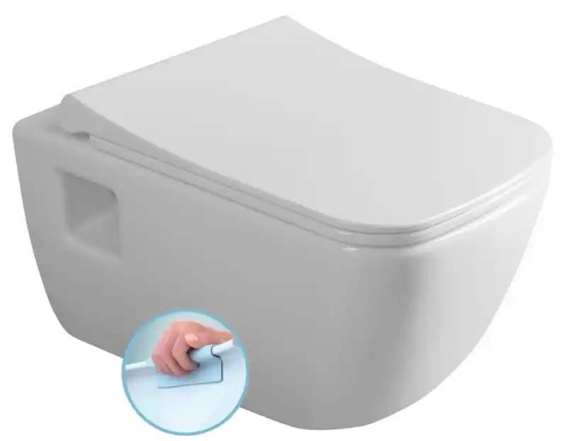 BRUCKNER WALTER RIMLESS fali WC, 52,5x37cm Árengedmény