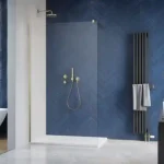 Modo New Brushed Gold II Walk-in szálcsiszolt arany zuhanyfal, Modo New II 125 Olcsó
