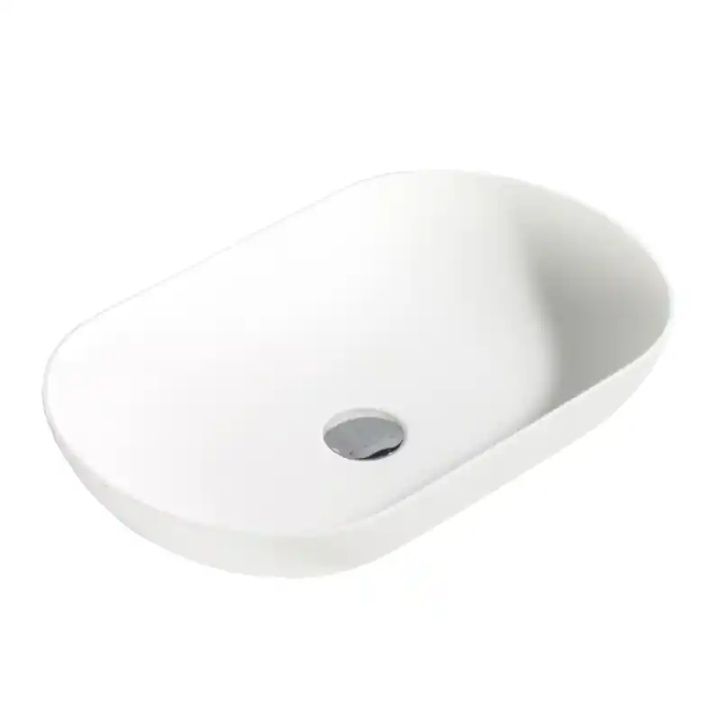 Biztonságos fizetés Wellis Miletos matt fehér pultra építhető solid surface mosdó