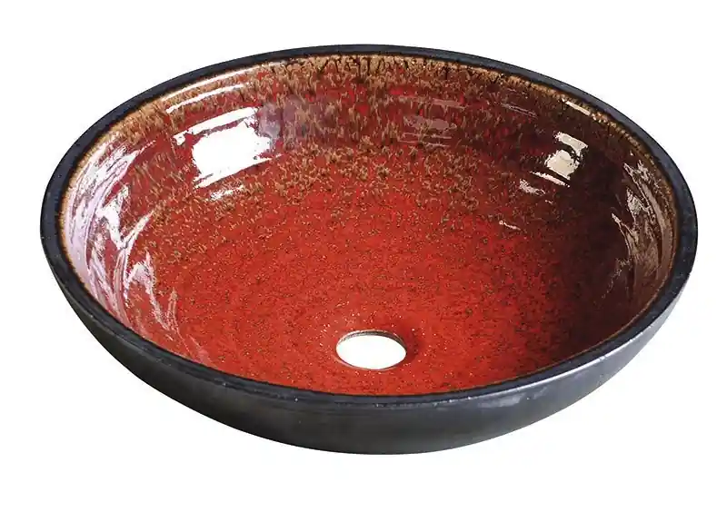Olcsó ATTILA kerámiamosdó 44x14 cm, paradicsomvörös/kerozin (DK007)