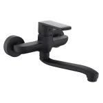 Invena SIROS BLACK mosdócsaptelep, fali, fekete, waterplating bevonat Csak ma