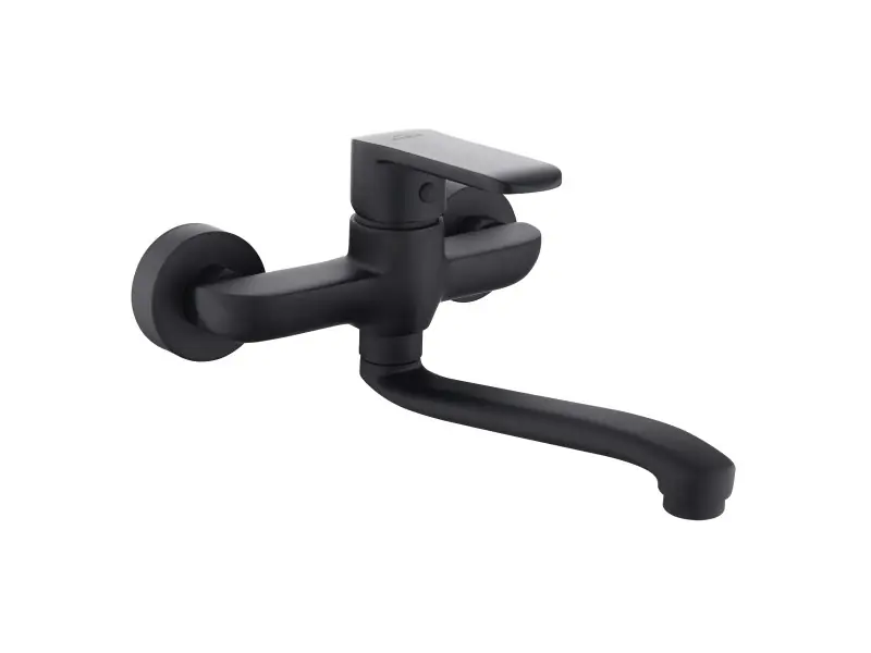 Invena SIROS BLACK mosdócsaptelep, fali, fekete, waterplating bevonat Csak ma