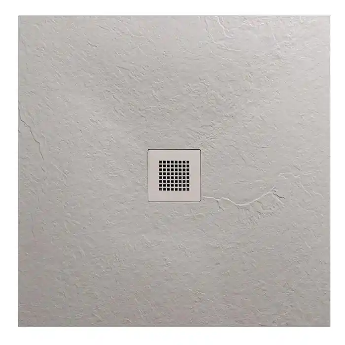 AREZZO design SOLIDSoft zuhanytálca 100x100 cm, BETON, színazonos lefolyóval (2 doboz) Vásárlói kedvenc