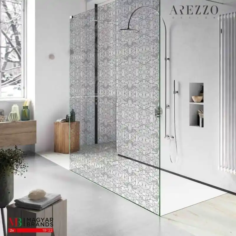 AREZZO premium üvegfal AVELLIO Clear Glass Black Olcsó
