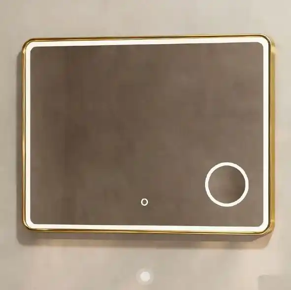 Wellis Cadiz tükör LED világítással, brushed gold Kiárusítás