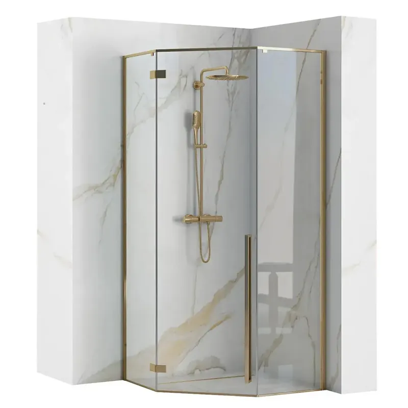 Korlátozott ajánlat zuhanykabin DIAMOND GOLD 100x100