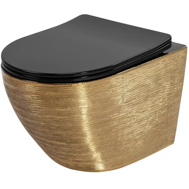Csak ma WC csésze Carlo Flat Brush Gold