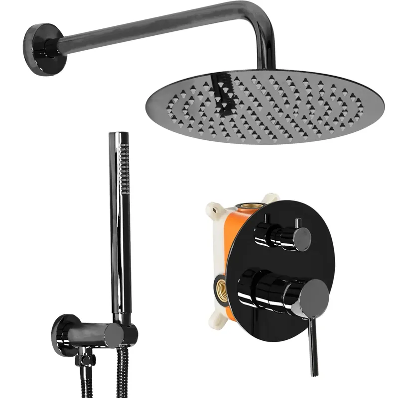 Zuhanyszett rejtett REA Lungo Black Metallic + BOX Utolsó esély