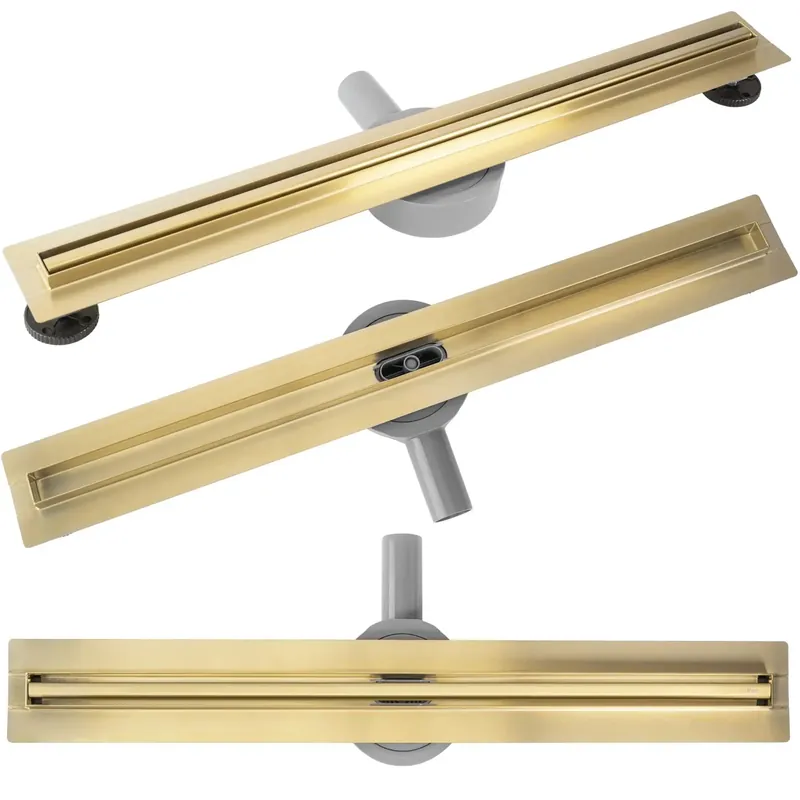 Akciós ár Zuhanylefolyó REA Neox Slim pro Brush Gold 60