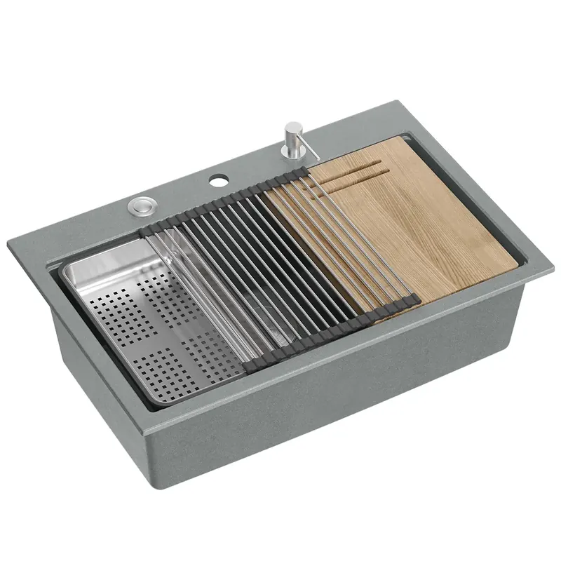 gránit mosogató MARC 110 WORKSTATION Grey Metallic Outlet