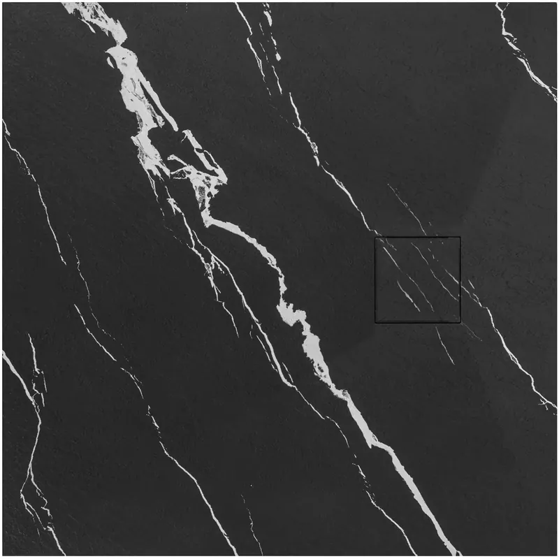 Zuhanytálca Magnum CARRARA BLACK 90x90 Akciós ár