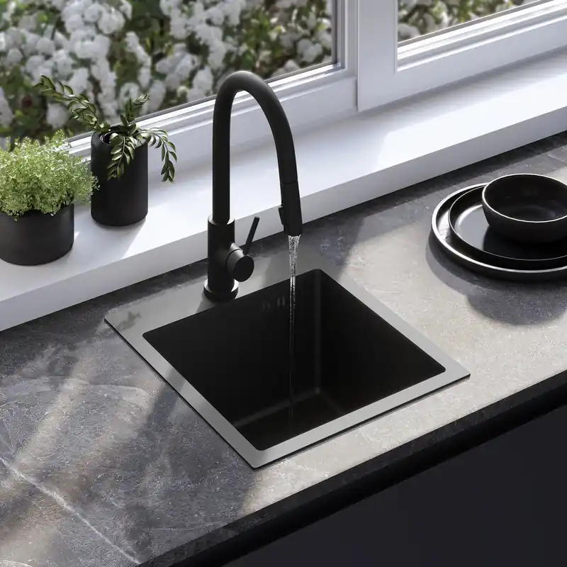 Acél mosogatótálca Leo 40 Black Prémium