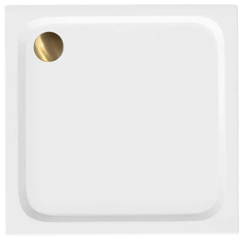 Zuhanytálca Rea Belmond White 80x80 Brush Gold Azonnal elérhető