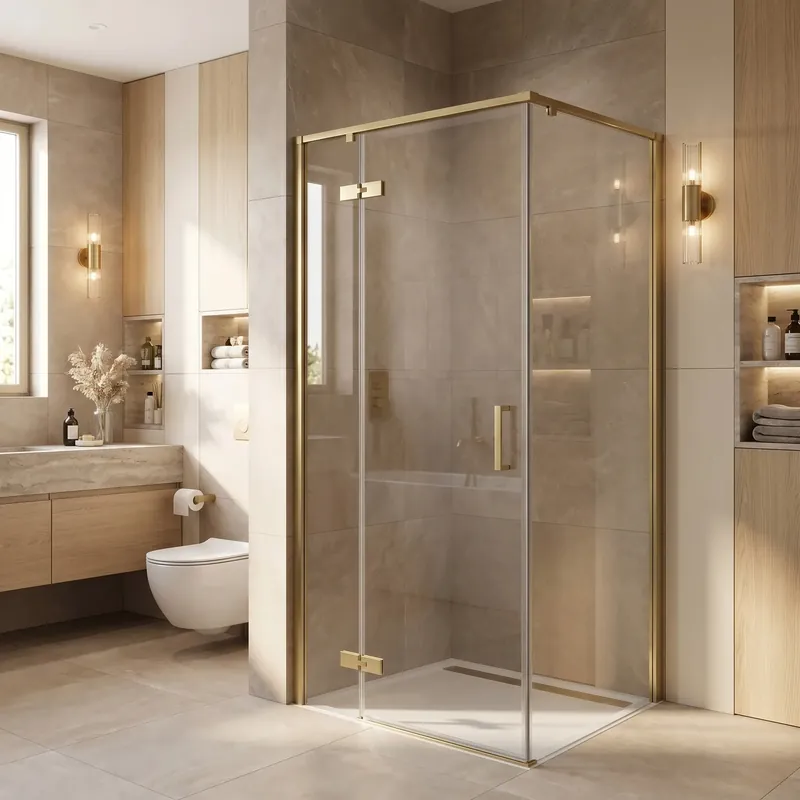 zuhanykabin Rea Bruno 90x90 Brush Gold Csak ma