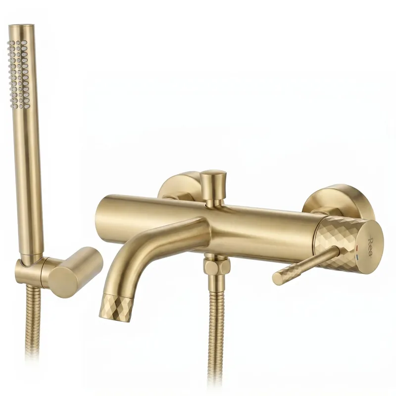 Exkluzív ajánlat Fürdőkád csaptelep Rea Lungo Diamond Brush Gold