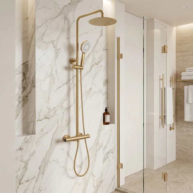 Termosztátos zuhanyszett Drop Brush Gold Utolsó esély