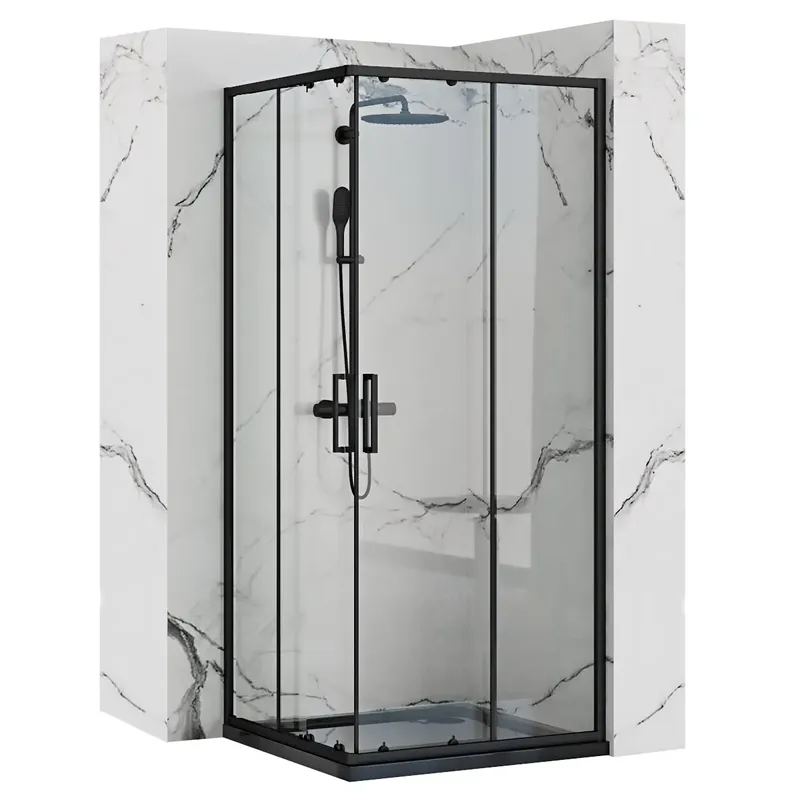 Zuhanykabin Rea Punto black 80x80 Különleges ajánlat
