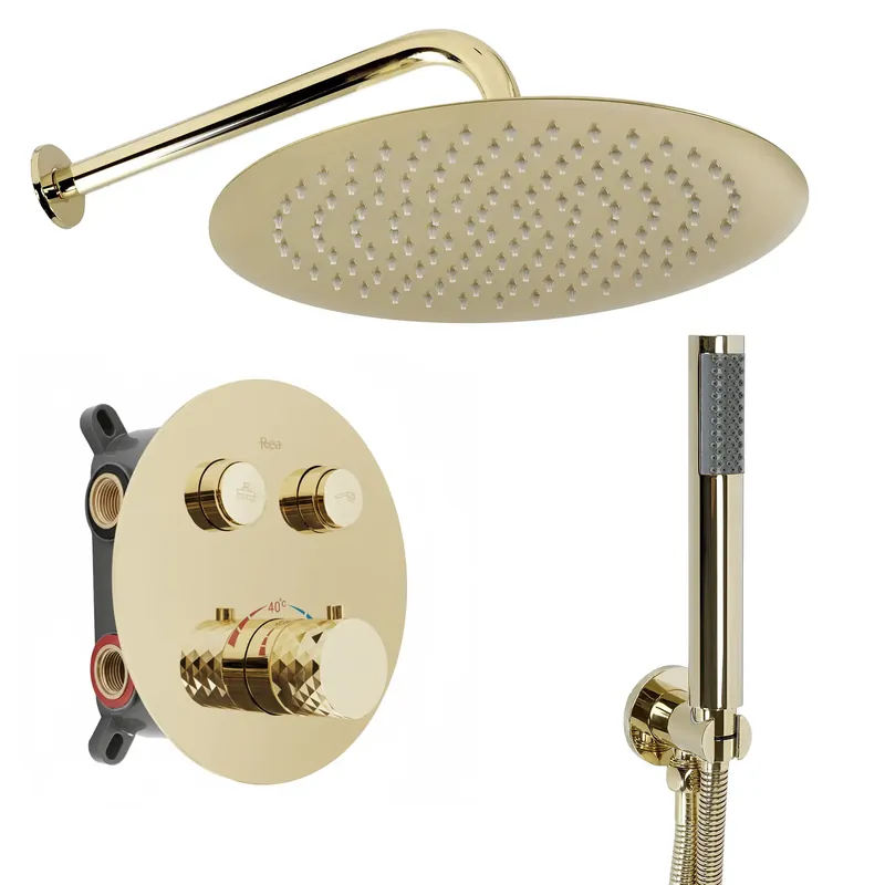Gyors szállítás Zuhanyszett rejtett Rea Lungo Diamond Gold+ BOX