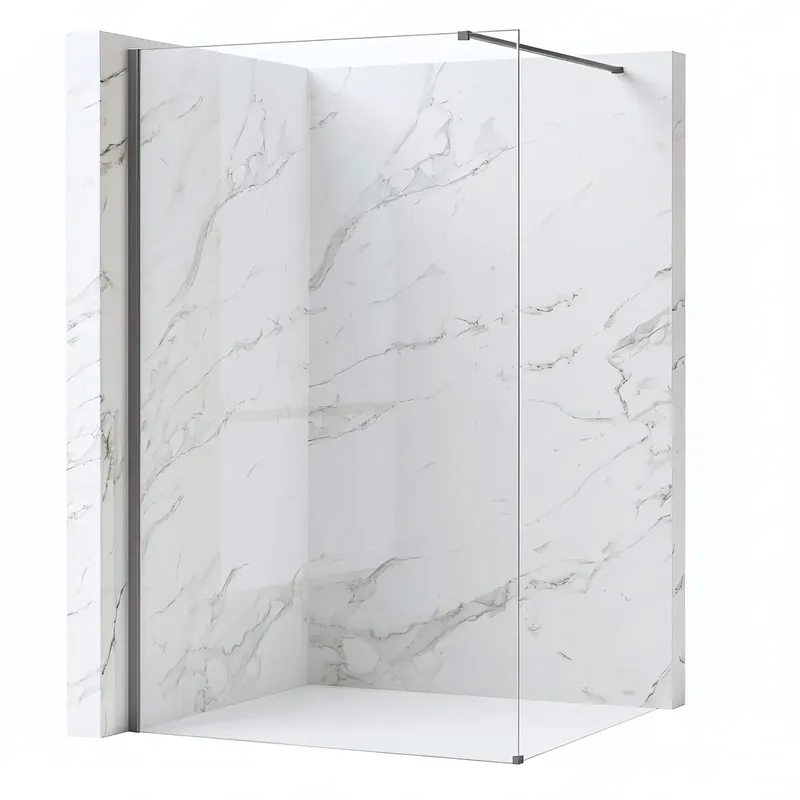 Kiárusítás Zuhanyfal Rea Flexi Transparent / Titan 80