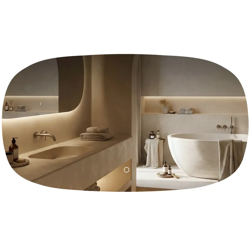 Biztonságos vásárlás LED Tükör 100x60cm TOP-4