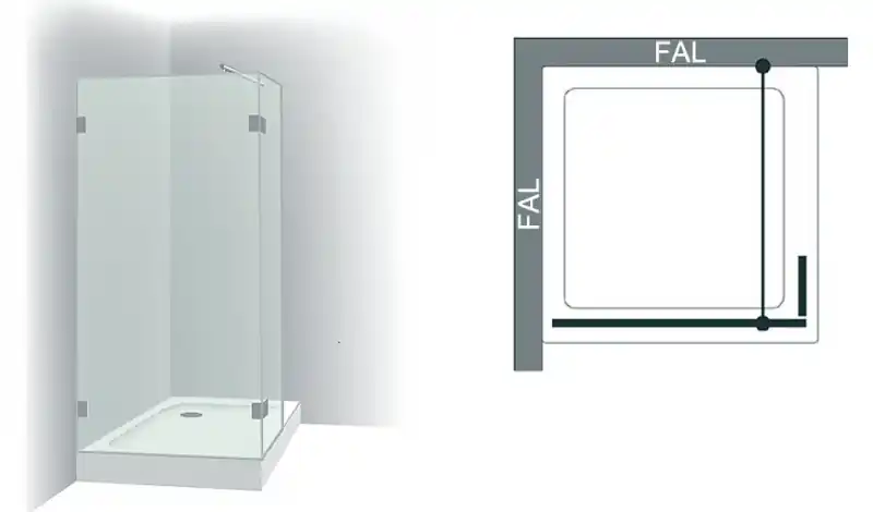 Varioglass Signum 401 Zuhanyfal víztiszta üveg (120x30x200 cm)Varioglass Exkluzív ajánlat