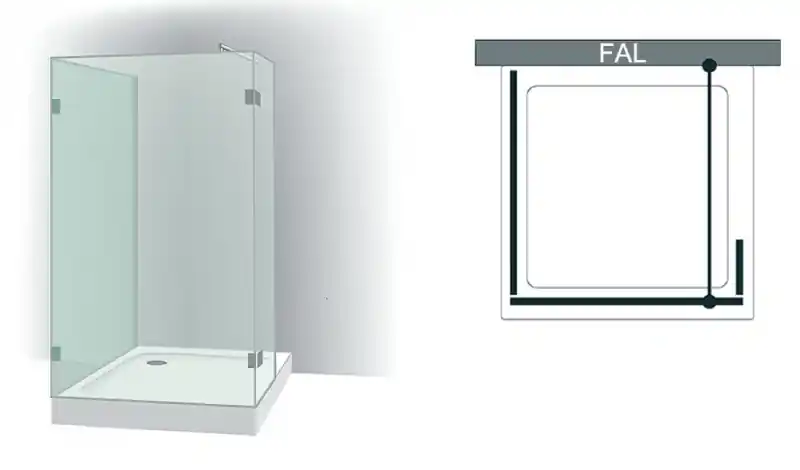 Varioglass Signum 403 Zuhanyfal víztiszta üveg (90x90x30x200 cm)Varioglass Gyors kiszállítás