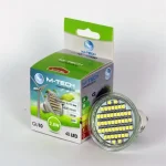 Népszerű M-Tech GU10 Spot 48 LED SMD, 230V, 2,8W, 176Lm Meleg Fehér 3000K, 3528, MTL417 led izzóM-tech