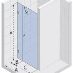 Riho Scandic S102 Zuhanyajtó (137,8-138,2 cm, króm, átlátszó, 140x200 cm, #GC 73200)Riho Kiárusítás
