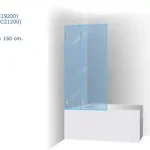 Újdonság Riho Scandic S109 Kádparaván (85x150 cm, #GC 16200)Riho