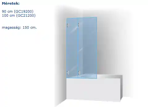 Outlet Riho Scandic S109 Kádparaván (90x150 cm, #GC 19200)Riho